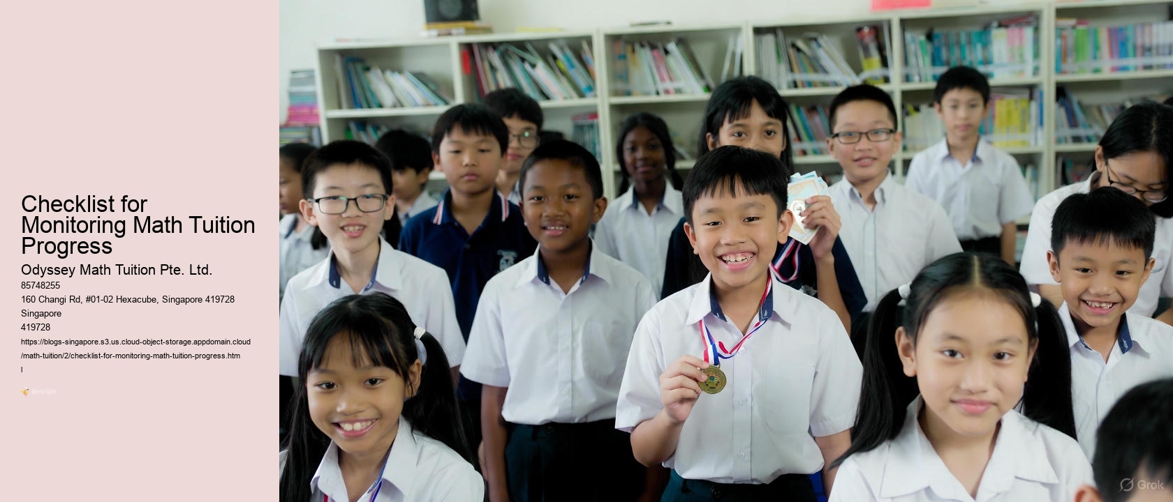 Checklist for Monitoring Math Tuition Progress