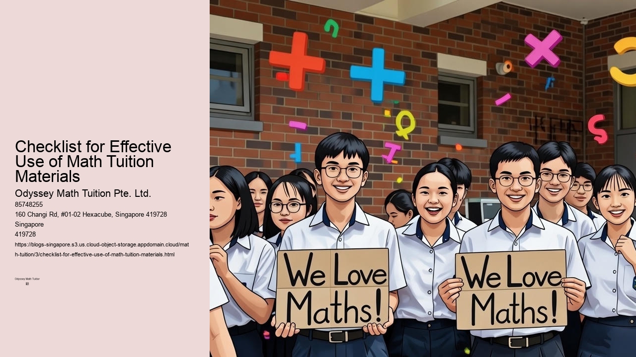 Checklist for Effective Use of Math Tuition Materials