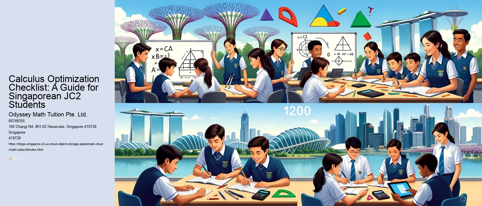 Calculus Optimization Checklist: A Guide for Singaporean JC2 Students